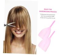 HEATSHAKING 2pcs Hairdressing Face Protection Masks Ergonomic Makeup Hood for Salon Home Use Transparent Face Covers for Hair Dying Styling Practical Facial Baffles