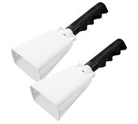 HEATSHAKING 2pcs Handle Cowbells Cheering Hand Bells for Football Games Party Noise Makers Percussion Instruments