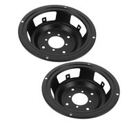 HEATSHAKING 2pcs Heavy Duty Round Iron Speaker Basket Frame for Bass Speakers Versatile Front and Rear Mount Bracket for DIY Audio Equipment Easy Installation for Home Theater and Small