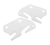 HEATSHAKING 2pcs Iron Bed Rail Bracket with Smooth Surface and Rust Prevention Silver Bed Frame Attachment for Wooden Rails for Furniture Replacement