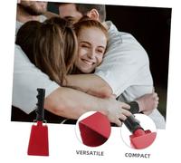 HEATSHAKING 2pcs Loud Metal Cowbell with Handle for Football Games and Sports Events Cheering Noise Maker for Ranch Parties and Activities Sturdy Handheld Bells in Red and White