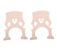 HEATSHAKING 2pcs Maple Cello Bridge Replacement Parts Made of Quality Wood, Professional Cello Accessories with Beige Colour, Easily Shaped and Suitable for Practicing Or Can Be Placed in The