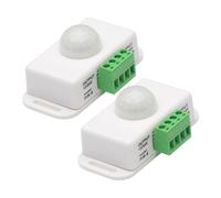 HEATSHAKING 2pcs Pir Motion Sensor Switch Infrared Controller Timer for LED Strip Cabinet Stair Lighting Indoor Outdoor Low-voltage Security Lights