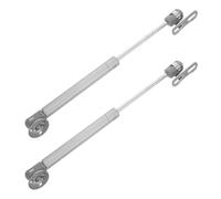HEATSHAKING 2pcs Pneumatic Support Rod Gas Struts 20n with Stable Extension and Retraction Force, Silver Iron and Plastic Cabinet Door Support for Household and Industrial Lift up Structures