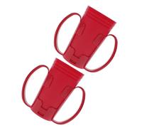 HEATSHAKING 2pcs Red Nosey Cup with Dual Handles and Advanced Leakproof Technology, Special Drink Tumbler for Users with Dysphagia, Portable and Lightweight Controlled Sip Cup for Nursing