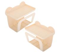 HEATSHAKING 2pcs Self Adhesive Wall Mount Tissue Box Kitchen Wipes Dispenser Space Saving Bathroom Facial Towel Holder Rack