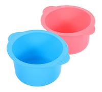 HEATSHAKING 2pcs Silicone Hair Removal Wax Warmer Bowl Heat-resistant Non-stick Liner for Easy Demolding Foldable Wax Melting Dish and for Therapy