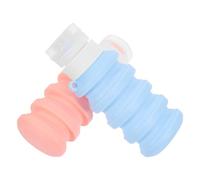 HEATSHAKING 2pcs Silicone Travel Squeeze Bottles 90ml Leak Proof Refillable Toiletries Containers with Flip Lid Portable and Spacesaving Design for Travel and Scenarios