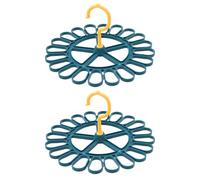 HEATSHAKING 2pcs Small Hanging Drying Rack with Windproof Serrated Slot Design, Rustproof Pp Material Sock and Underwear Hanger for Laundry, Space-saving Clothes Airer for Dormitory Use