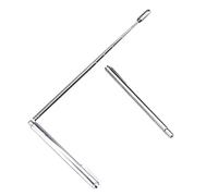 HEATSHAKING 2pcs Stainless Steel Simple Shaped Dowsing Rods Retractable Portable Divining Rods for Water Detection and Treasure Hunting Outdoor Use