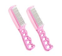HEATSHAKING 2Pcs Static Wig Wire Brush for Women and Doll Hair Comb for Synthetic and Human Hair Wigs Comfortable Grip Detangler for Knot Styling