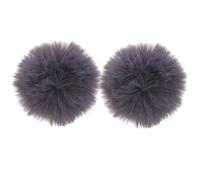 HEATSHAKING 2pcs Windproof Fleece Mic Cover Microphone Windscreen Muff for Outdoor Recording