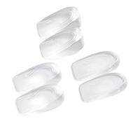 HEATSHAKING 3 Pairs Women’s Height Increase Shoe Inserts Gel Invisible Heel Lift Insoles Shock Absorption Cushions for Daily Footwear Comfort and Balance Enhancement