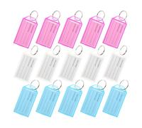 HEATSHAKING 30pcs Reusable Key Labels with Split Ring for Classification Portable Pp Key Chain Tags and Dog Collars Colourful Identification Tags for Easy Organisation