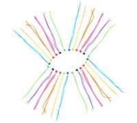 HEATSHAKING 36pcs Colorful Clip In Braided Hair Extensions for Teens Vibrant Multi Color Hair Accessories for Halloween Parties Role Play with Easy to Use Clips Creative Styling for Boys