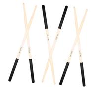 HEATSHAKING 3pairs Maple Wood Slip Drum Sticks for Boys and Girls Adults Practice Drumsticks Comfortable Grip Drum Mallet