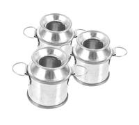 HEATSHAKING 3Pcs Adorable Iron Dollhouse Bucket Vases Miniature Flower Pot Decor Chic Garden Accessory for House Decoration Realistic Design Craftsmanship