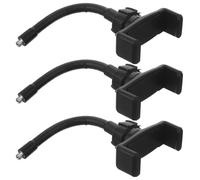 HEATSHAKING 3pcs Black Gooseneck Phone Holder Clamp with Thread Flexible Rotatable Mobile Mount for Desk Car Photography Accessories Adjustable Viewing Angle