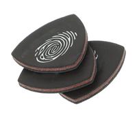 HEATSHAKING 3pcs Black Leather Ukulele Picks Set with Portable Box, Professional Ukulele Plectrums Replacement for Acoustic and Electric Guitar Players Random Style