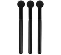 HEATSHAKING 3pcs Concealer Brushes Multi-function Smudge Latex Makeup Tools Black Easy to Carry Long Time Use for Makeup Scenes