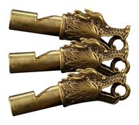 HEATSHAKING 3pcs Copper Whistle Keychain with Dragon Shape, Wearable with Lanyard and Easy to Carry, Emergency Whistle for Teachers and Referees during Sports or Outdoor Activities