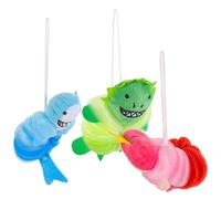 HEATSHAKING 3pcs Cute Cartoon Design Pe Body Wash Ball Bathing Skin Scrubber Soft Comfortable Easy to Store for Bath Time
