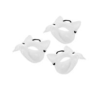 HEATSHAKING 3pcs DIY Hand Painted Fox Masks Unpainted Craft Animal Masks for Cosplay Masquerade Parties for Creative Decoration and Unique Style