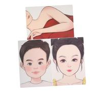 HEATSHAKING 3pcs Face Painting Practice Board Reusable Washable Makeup Stencils with Realistic Human Face Shape for Makeup Artists for Festivals and Art Classes