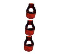 HEATSHAKING 3pcs Flute Mouthpiece Replacement Set Made of Brown Resin No Peculiar Smell Suitable for Beginners and Professionals Enhance Flute Playing Experience