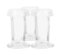 HEATSHAKING 3pcs Glass Staining Jars with Lid 60ml Capacity Each, Heat-resistant Glass for Microscope Slide Preparation, Holds 5 Slides, for Experimental Needs and Cell Samples