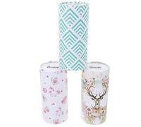 HEATSHAKING 3Pcs Pocket Tissues Car Tissue Box with Highly Absorbent Paper Adorable Round Shape for Travel and Car Cup Holders Each Cylinder Includes 50 Sheets Fresh Touch for Daily Use