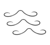 HEATSHAKING 3pcs Stainless Steel Mustache Septum Ring Nose Piercing Jewelry for Men and Women with Polished Smooth Finish and Stable Resistant to Shifting Design, for Social and Leisure