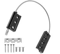 HEATSHAKING 3pcs Stainless Steel Window Restrictor Locks Childproof Window Guard for Safety Cable Compatible with Aluminum Alloy Frames Silver