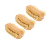 HEATSHAKING 3pcs Wooden Nail Scrubbers for Hands and Feet, Exquisitely Crafted Nail Cleaning Brushes with Comfortable Grip, Easy to Store Household Fingernail Brush for Home and Travel Use