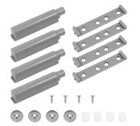 HEATSHAKING 4pcs Aluminum Alloy Push Latch Cabinet Damper Soft Close Magnet Cupboard Buffer Touch Open Catch for Wardrobe Door Hardware Accessory
