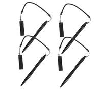 HEATSHAKING 4pcs Capacitive Touch Screen Stylus Pens with Spring Cord and Stable Base Precision Writing for Mobile Phones Tablets Car Navigation Pos Devices Compatible with Resistive Screens