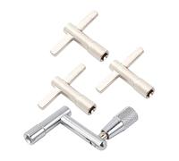 HEATSHAKING 4pcs Drum Key Set Tuning Wrench 3 T-shaped 1 Z-shaped Continuous Motion Drum Tuning Keys for Hand Drummers