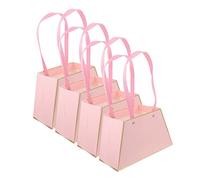 HEATSHAKING 4pcs Portable Flower Arrangement Bags Elegant Bouquet Wrapping Paper Box for Weddings Anniversaries and Special Occasions for Florists and Present Bags