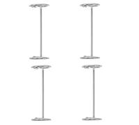 HEATSHAKING 4pcs Silver Metal Loose-Leaf Binder Rings for DIY Album Accessories, Versatile Snap Closure Iron Rings with Elegant Design, Suitable for Index Cards and Planners in Craft Projects