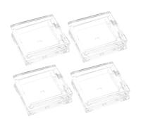 HEATSHAKING 4pcs Square Cosmetic Palettes Empty Eyeshadow Makeup Palette 1.57x1.57x0.39in Portable Convenient to Use Lightweight for Women Outdoor Travel Use