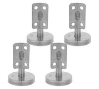 HEATSHAKING 4pcs Stainless Steel Handrail Brackets for Stair Banisters, Wall-Mounted Support Round Base and Mounting Hardware, Easy DIY Installation for Home Improvement and Professional