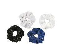 HEATSHAKING 4Pcs Star Pattern Hair Ropes Elegant Elastic Hair Scrunchies for Women for Weddings Parties Daily Wear