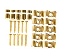 HEATSHAKING 5 Sets Electric Guitar String Trees Metal String Retainer Guide with Mounting Screw Compatible with Fender Style Guitars Durable Design for Enhanced Sound Quality
