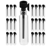 HEATSHAKING 50pcs 2ml Black Glass Perfume Bottles for Travel with Leak Prevention and Multi-purpose Use, Travel Containers for Liquids and Perfumes On-the-go