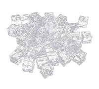 HEATSHAKING 50pcs Acrylic Fake Ice Cubes for Photography Props with High Simulation Effect and Decorative Purposes, Lightweight Artificial Ice for Food Display and DIY Projects