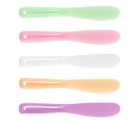 HEATSHAKING 5pcs Facial Mask Plates and Stirrers Set, Multi-functional Silicone Beauty Tool for Easy to Clean DIY Face Mask Mixing, for Home Skin Care and Beauty Salons Random Color