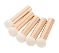 HEATSHAKING 5pcs Outdoor Concealer Brush Set for Women with Good Elasticity, Versatile Makeup Tool Featuring Sponge and Aluminum Handles, for Home and Outdoor Use
