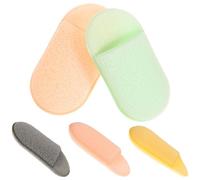 HEATSHAKING 5pcs Portable Finger Facial Sponges Makeup Removal Pads Face Cleansing and Exfoliating Sponges for Daily Skincare with Powder Puff Set