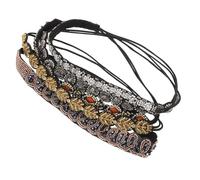 HEATSHAKING 5pcs Women's Rhinestone Headband Elastic Hairband Simulation Pearl for Festive Party Wear Fashion Hair Jewelry for Ladies