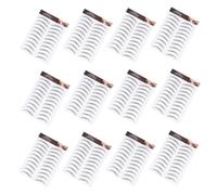 HEATSHAKING 6d Waterproof Artificial Eyebrow Stickers 12pcs Black Eyebrow Transfer Decals for Natural Look Suitable for Daily Use and Travel